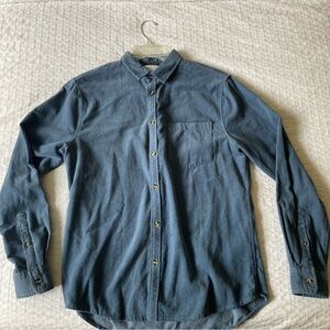 Cotton On Corduroy Shirt Long Sleeve Men’s size S Blue